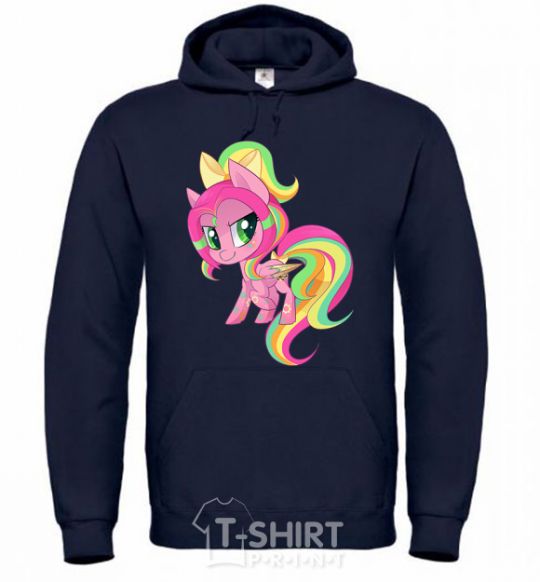 Men`s hoodie Green unicorn navy-blue фото