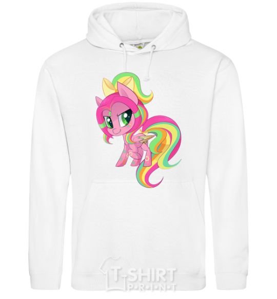 Men`s hoodie Green unicorn White фото