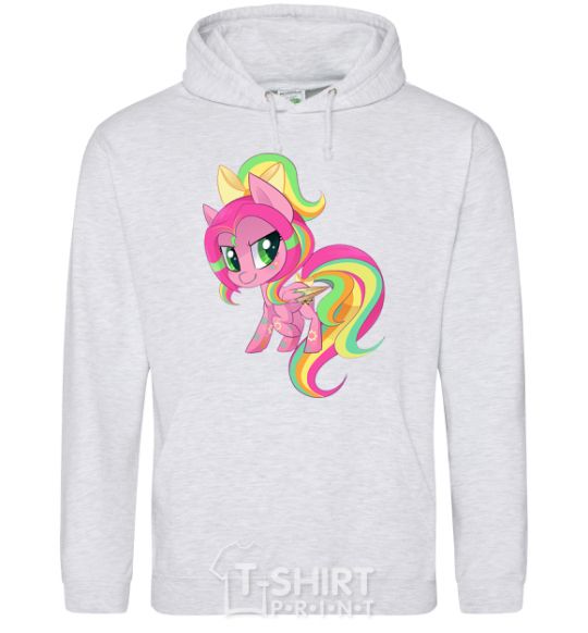 Men`s hoodie Green unicorn sport-grey фото