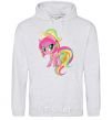 Men`s hoodie Green unicorn sport-grey фото