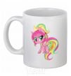 Ceramic mug Green unicorn White фото