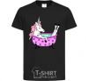 Kids T-shirt Unicorn bath black фото