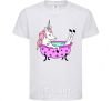 Kids T-shirt Unicorn bath White фото