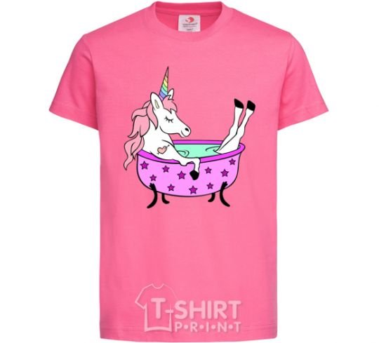 Kids T-shirt Unicorn bath heliconia фото