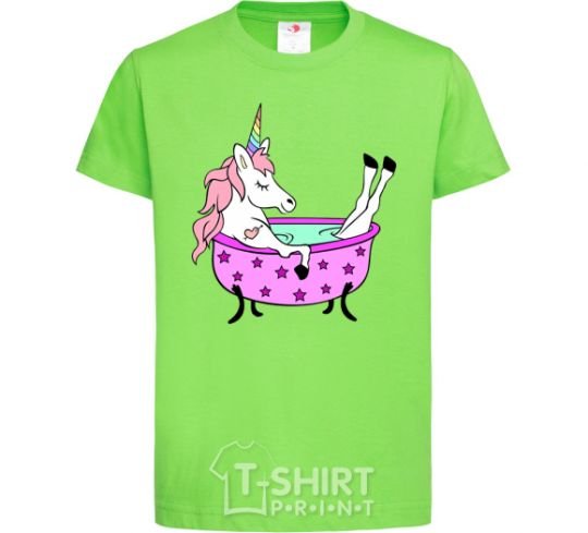 Kids T-shirt Unicorn bath orchid-green фото