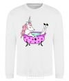 Sweatshirt Unicorn bath White фото