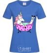 Women's T-shirt Unicorn bath royal-blue фото