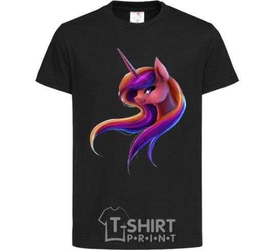 Детская футболка Gradient Unicorn Черный фото