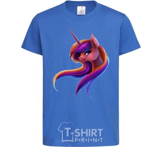 Kids T-shirt Gradient Unicorn royal-blue фото