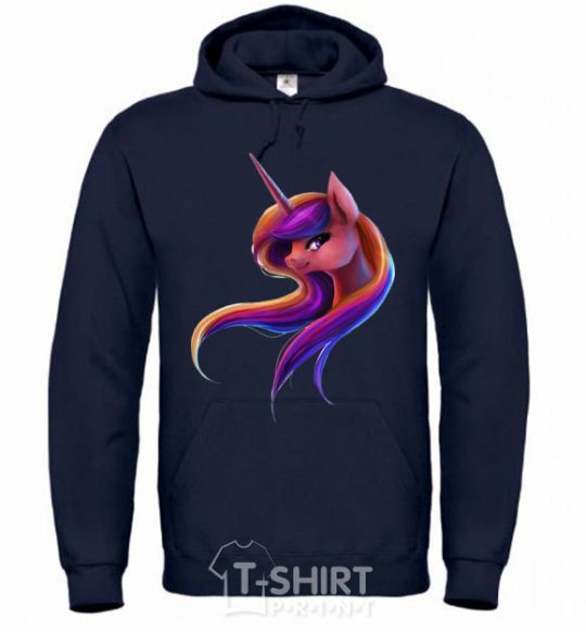 Мужская толстовка (худи) Gradient Unicorn Темно-синий фото