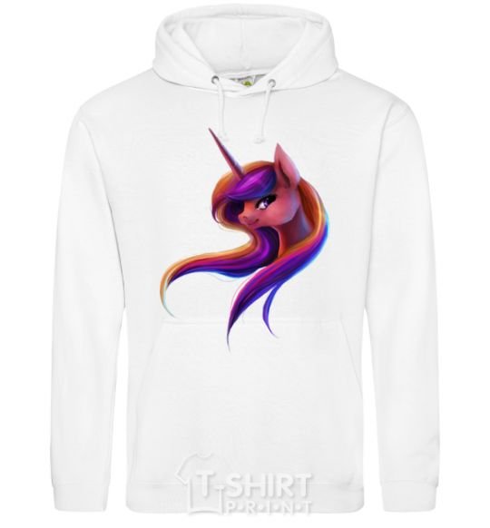 Мужская толстовка (худи) Gradient Unicorn Белый фото