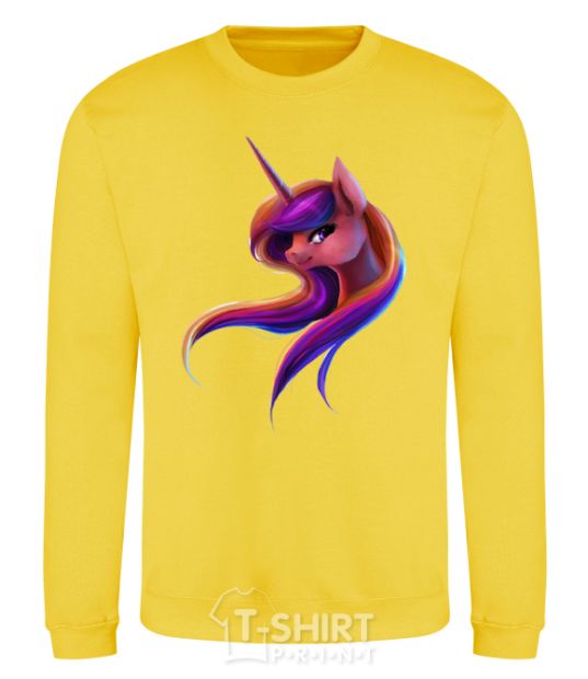 Sweatshirt Gradient Unicorn yellow фото