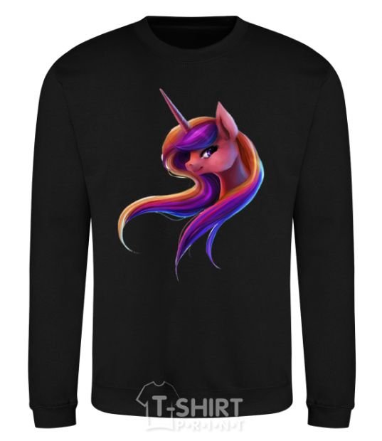 Sweatshirt Gradient Unicorn black фото