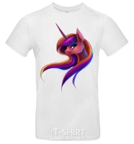 Мужская футболка Gradient Unicorn Белый фото