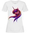 Women's T-shirt Gradient Unicorn White фото