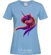 Women's T-shirt Gradient Unicorn sky-blue фото