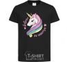 Kids T-shirt Believe in unicorn black фото