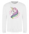 Sweatshirt Believe in unicorn White фото