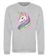 Sweatshirt Believe in unicorn sport-grey фото