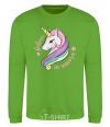 Sweatshirt Believe in unicorn orchid-green фото