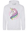 Men`s hoodie Believe in unicorn sport-grey фото