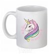 Чашка керамическая Believe in unicorn Белый фото