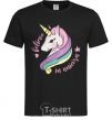 Men's T-Shirt Believe in unicorn black фото