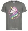 Men's T-Shirt Believe in unicorn dark-grey фото