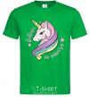 Men's T-Shirt Believe in unicorn kelly-green фото
