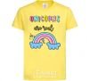 Kids T-shirt Unicorns are real cornsilk фото