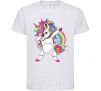 Kids T-shirt Hyping unicorn White фото