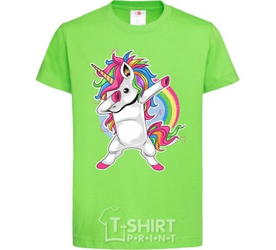 Kids T-shirt Hyping unicorn orchid-green фото