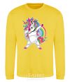 Sweatshirt Hyping unicorn yellow фото