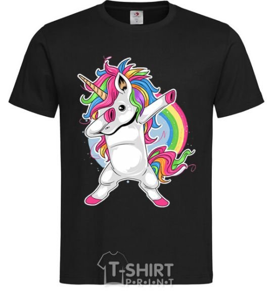 Мужская футболка Hyping unicorn Черный фото
