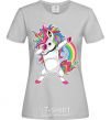 Women's T-shirt Hyping unicorn grey фото