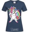 Women's T-shirt Hyping unicorn navy-blue фото