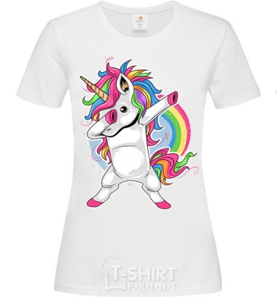 Women's T-shirt Hyping unicorn White фото