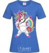 Women's T-shirt Hyping unicorn royal-blue фото