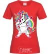 Women's T-shirt Hyping unicorn red фото