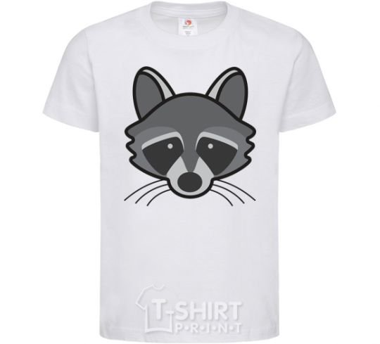 Kids T-shirt Raccoon White фото