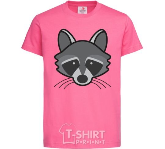 Kids T-shirt Raccoon heliconia фото