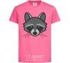 Kids T-shirt Raccoon heliconia фото