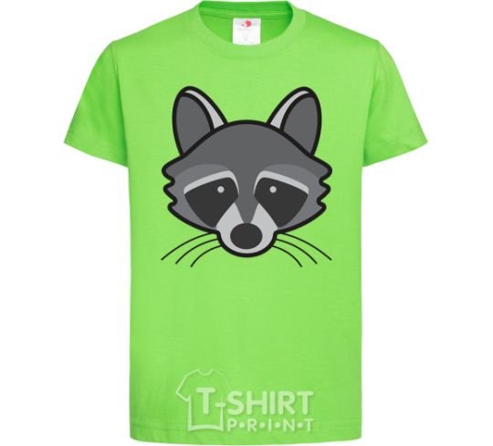 Kids T-shirt Raccoon orchid-green фото