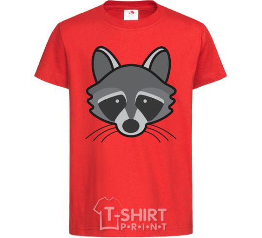 Kids T-shirt Raccoon red фото
