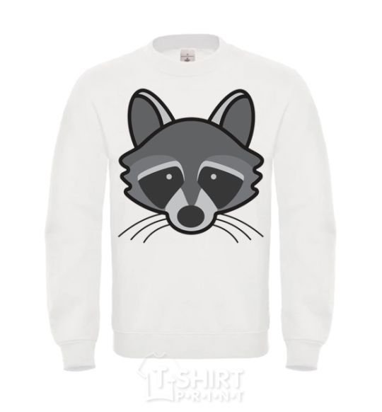 Sweatshirt Raccoon White фото