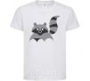 Kids T-shirt Racoon White фото