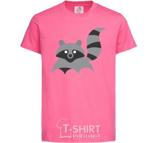 Kids T-shirt Racoon heliconia фото