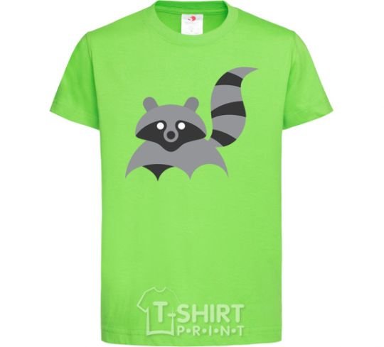 Kids T-shirt Racoon orchid-green фото