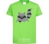 Kids T-shirt Racoon orchid-green фото