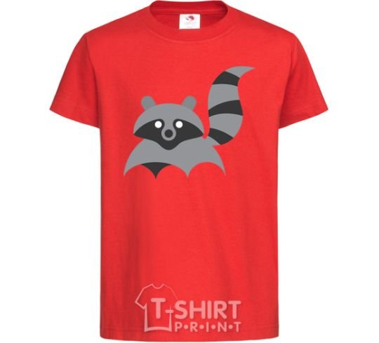 Kids T-shirt Racoon red фото
